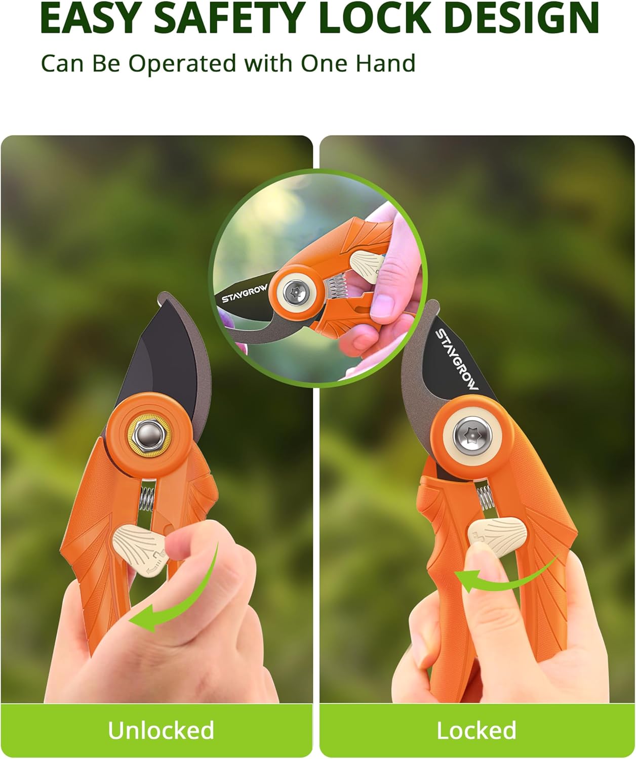 2pcs 6.5" Pruning Shears for Gardening, Ultra Sharp Garden Scissors for Precise Cuts, Stainless Steel Bonsai Clippers with Spring Loaded, 6.5 Inch Garden Shears (1pc Straight & 1pc Curved)