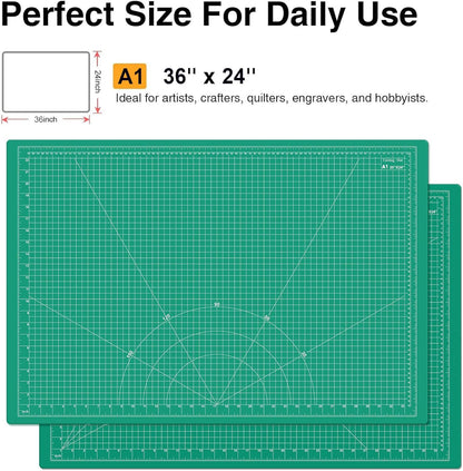DIYSELF Cutting Mat 8in×6in, Self Healing Cutting Mat, A5 Rotary Cutting Mats for Crafts Sewing Hobby Fabric Project, 5-Ply Craft Cutting Board Double Sided, Craft Mat, Matting & Mounting Materials