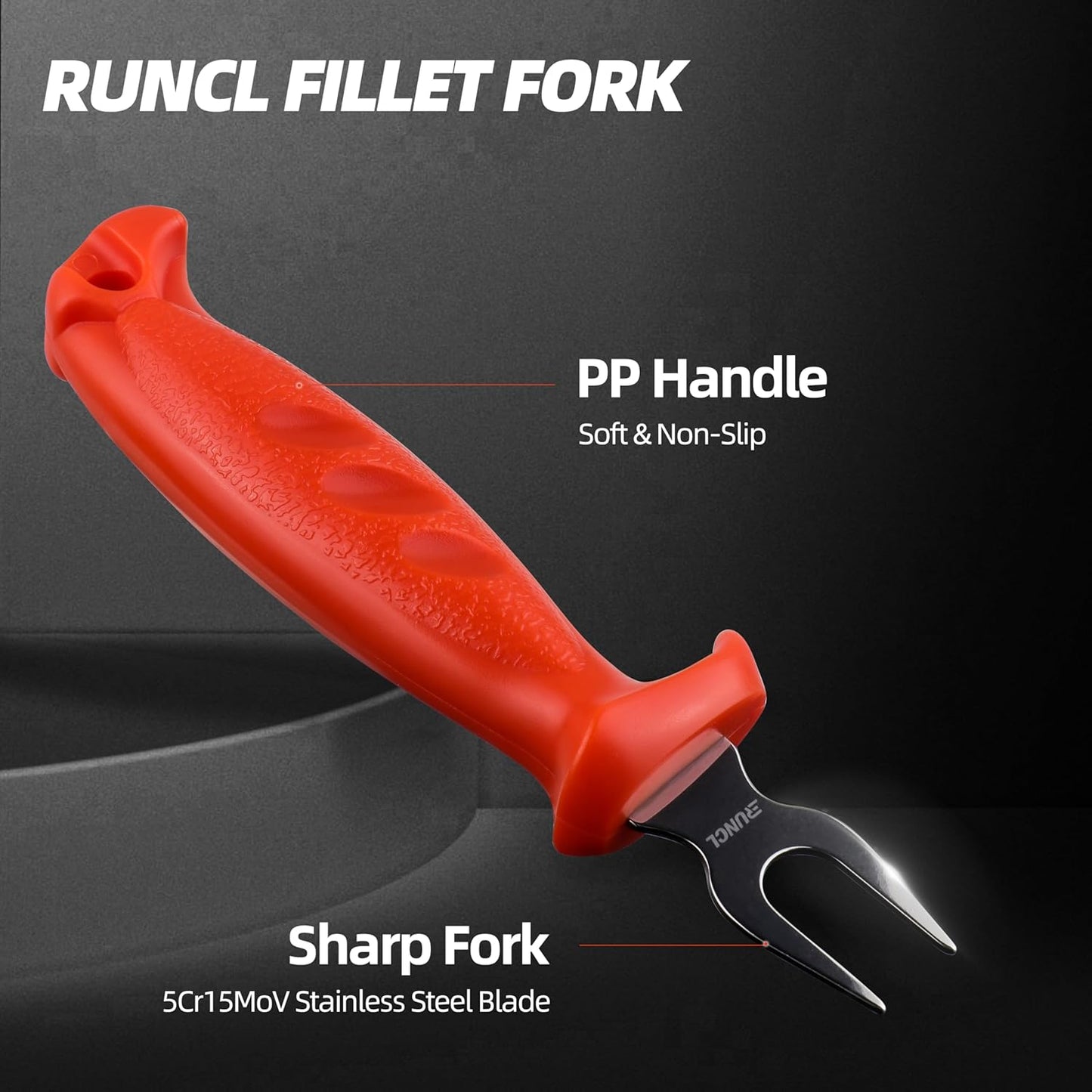 RUNCL Fishing Fillet Knife Combo Set, Fishing Tools Kit With 6" Fillet Knife, Fillet Fork, Knife Sharpener and Fish Scaler Remover, 4 Pieces fishing Kit Tool, Perfect for Fresh or Saltwater
