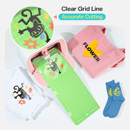 Likcut Cutting Mat for Glee S501 Cutter, 4.5" X 6.5" Standard Grip Mat for DIY Crafty, 3 Packs Likcut Accessories Mats, Adhesive Sticky Green Quilting Replacement Cut Mats for Iron On, Vinyl and More