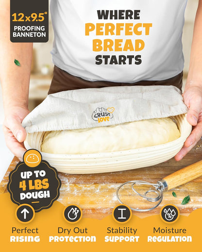 CRUSTLOVE 2pcs Set Bread Lame with 5 Blades – Sourdough Scoring Tool Set with Straight & Curved Scoring Knife for Sourdough and Bread Baking, Dough Scorer, Bread Scoring Tool, Bread Baking Supplies