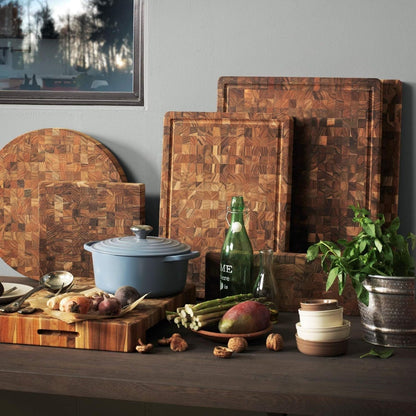 Teakhaus Butcher Block Cutting Board - Large Wooden Cutting Board - Holiday Gift Ideas for Men and Women - Gift-Ready End Grain Wood, Knife Friendly - FSC Certified