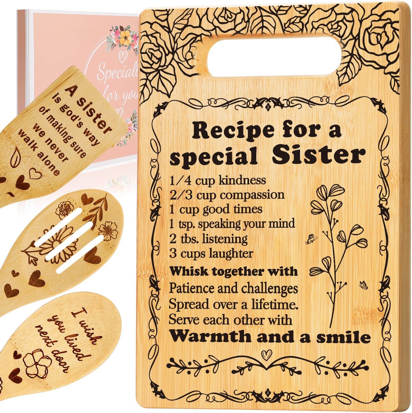 2026 Retirement Gifts for Woman,Cutting Board Set Retrement Gift for Women Nurse Teacher Coworker Leaving Going Away Farewell Gift for Retired Colleague Leader Friend, Recipe for a Great Retirement