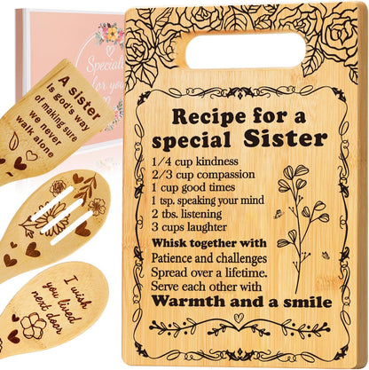 2026 Retirement Gifts for Woman,Cutting Board Set Retrement Gift for Women Nurse Teacher Coworker Leaving Going Away Farewell Gift for Retired Colleague Leader Friend, Recipe for a Great Retirement