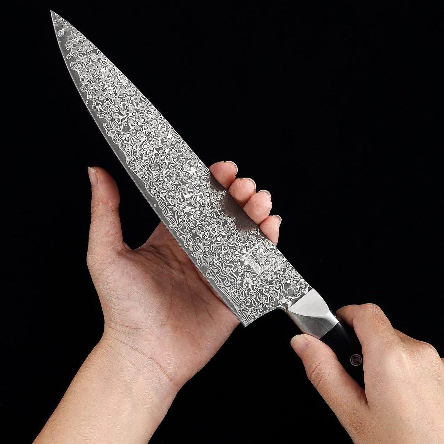zayiko Limited Edition Copper Damascus Chef’s Knife – 8.3" Kiritsuke Blade | Damascus Steel with VG10 Core & Copper Texture | Maple Wood Handle | Professional Kitchen Knife in Gift Box