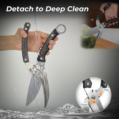 Kitchen Scissors All Purpose Kitchen Shears Heavy Duty for Cutting Chicken, Turkey, Meat, Bones, Vegetables Stainless Steel Spatchcock Shears Multipurpose Food Scissors