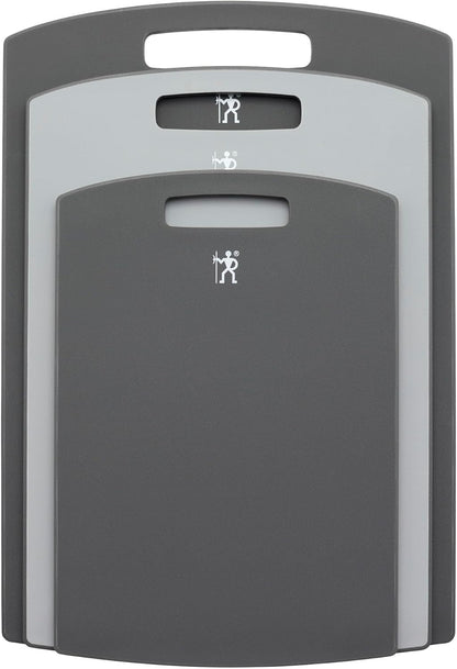 Henckels 3-pc Plastic Cutting Board Set - Grey