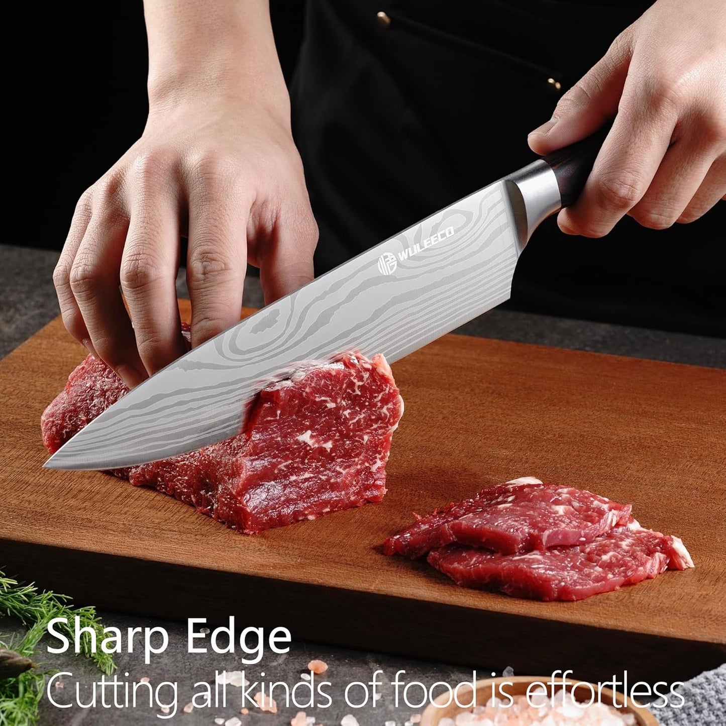 Utility Knife, 5 Inch Chef Knife, Ultra Sharp Kitchen Knife with High Carbon Stainless Steel Blade, Multipurpose Kitchen Knife with Ergonomic Pakkawood Handle and Gift Box