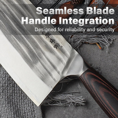 Meat Cleaver Knife 7.4 Inch, Ultra Sharp Chinese Chef's Knives, Full-tang Chopping Knife, 30Cr13 Steel Blade Thickness 2.5 mm, TJ SEGA Series TC1707