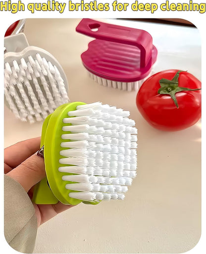 Vegetable Scrubber Brush- 2 Pack Fruit and Vegetable Brushes,Vegetable Brush Scrubber for Food,Veggie Wash Brush with Stiff Bristles Vegetable Cleaner Brush for Fruits,Potatoes,Carrots & More