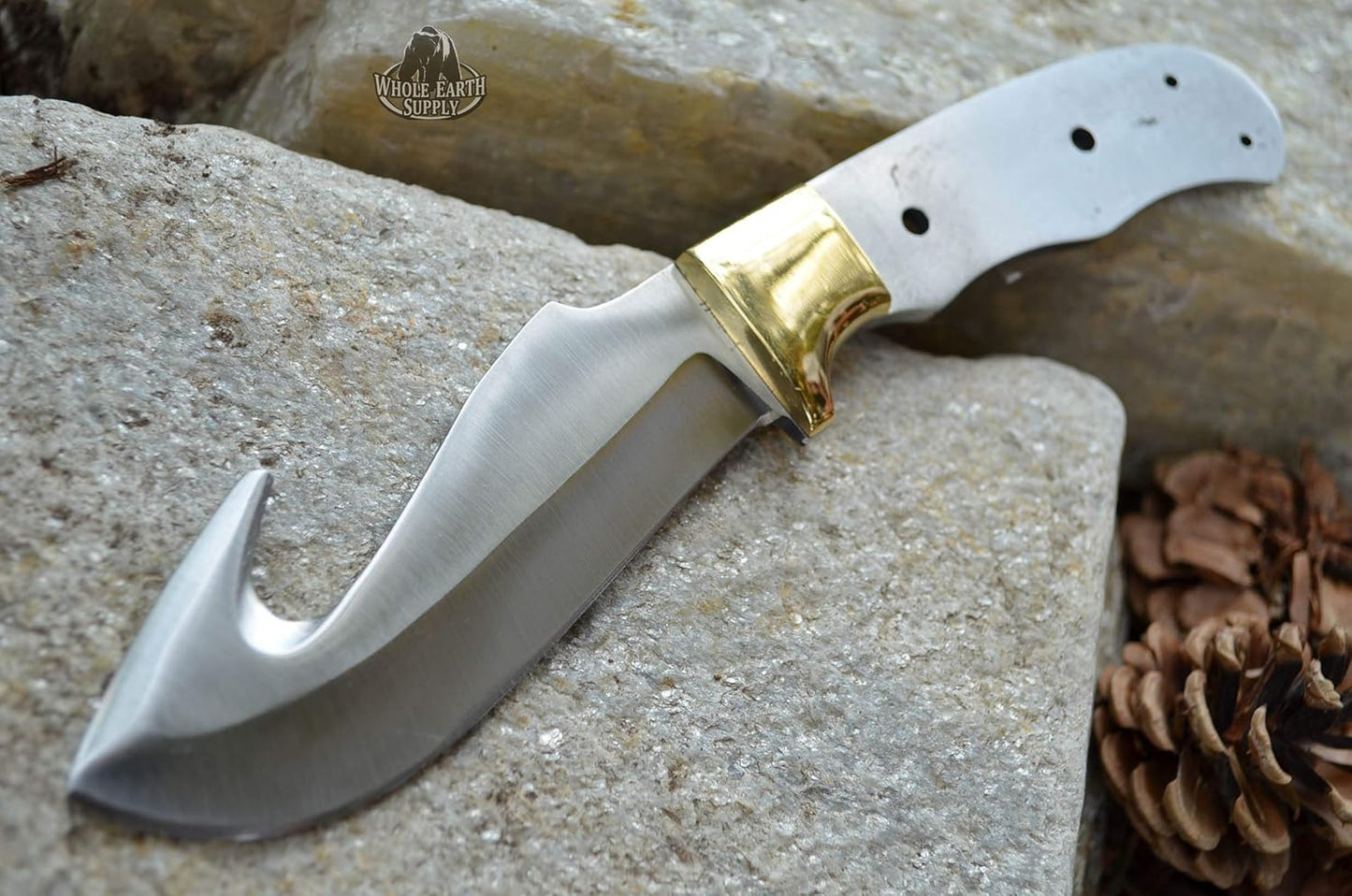 420 Stainless Steel Knife (420 Stainless Steel, Pair of 5.375 inch Bowie Blades)