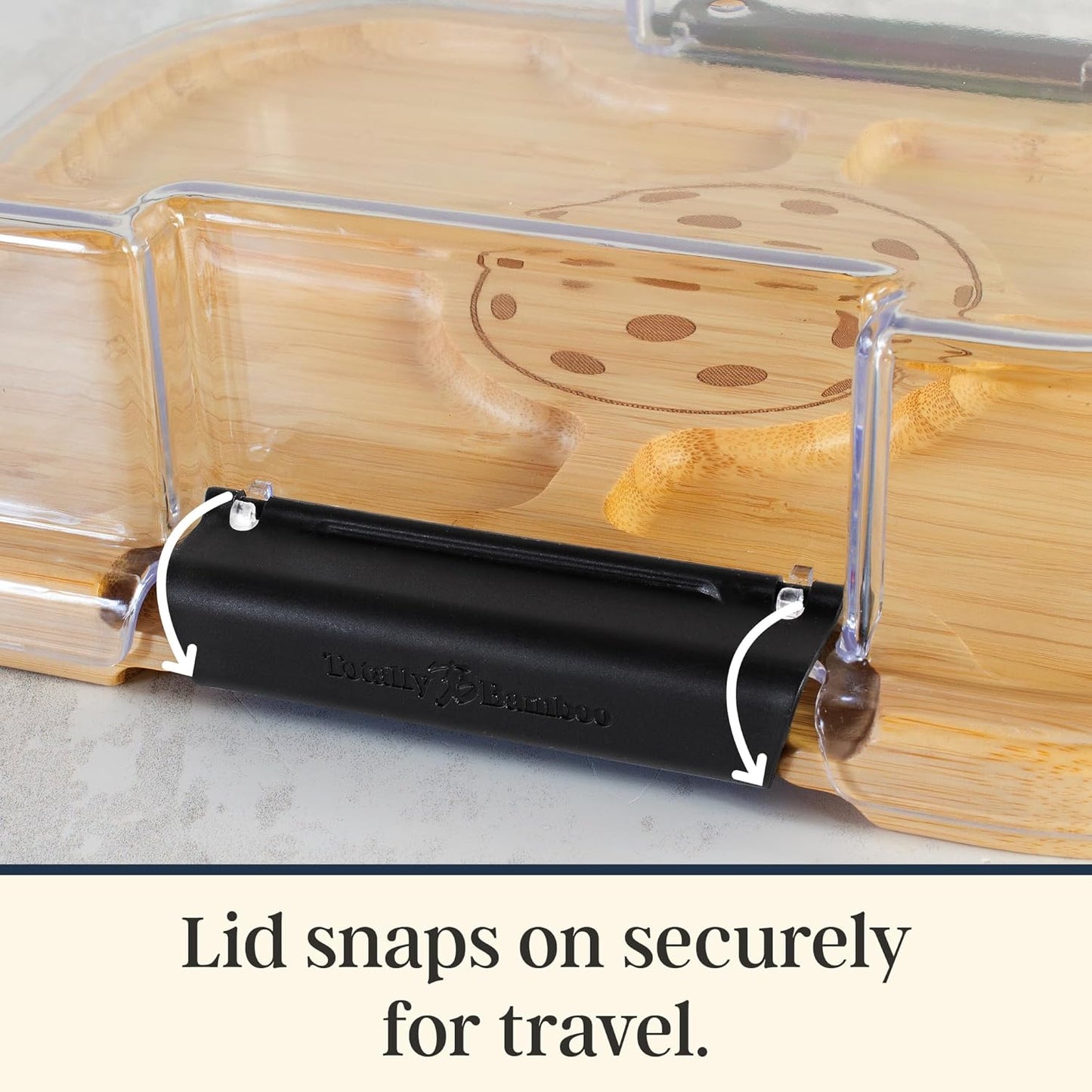 Totally Bamboo Flip, Serve & Store Charcuterie Board with Lid, Reversible Bamboo Cutting Board and Portable Cheese Tray with Compartments, Locking Travel Cover, 15.5 x 11.5 Inches