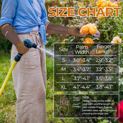 HANDLANDY Rose Pruning Gloves for Men & Women, Long Thorn Proof Gardening Gloves, Breathable Pigskin Leather Gauntlet, Best Garden Gifts & Tools for Gardener