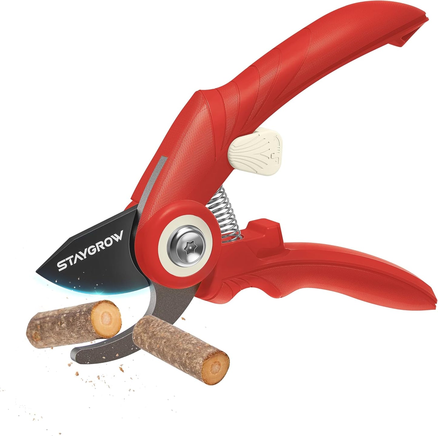 2pcs 6.5" Pruning Shears for Gardening, Ultra Sharp Garden Scissors for Precise Cuts, Stainless Steel Bonsai Clippers with Spring Loaded, 6.5 Inch Garden Shears (1pc Straight & 1pc Curved)