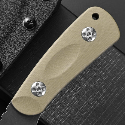 Eafengrow EF121 EDC Fixed Blade Knife D2 Blade Steel G10 Handle with Kydex Sheaths for Outdoor Activities Camping