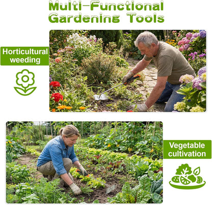 Weeder Tool,2026 Portable Weeding Tool,Stainless Steel Garden weed pulling tool,Adopt Anti slip Rubber handle,conforms to ergonomic curves,Suitable For Vegetable Cultivation And Horticulture on Farms