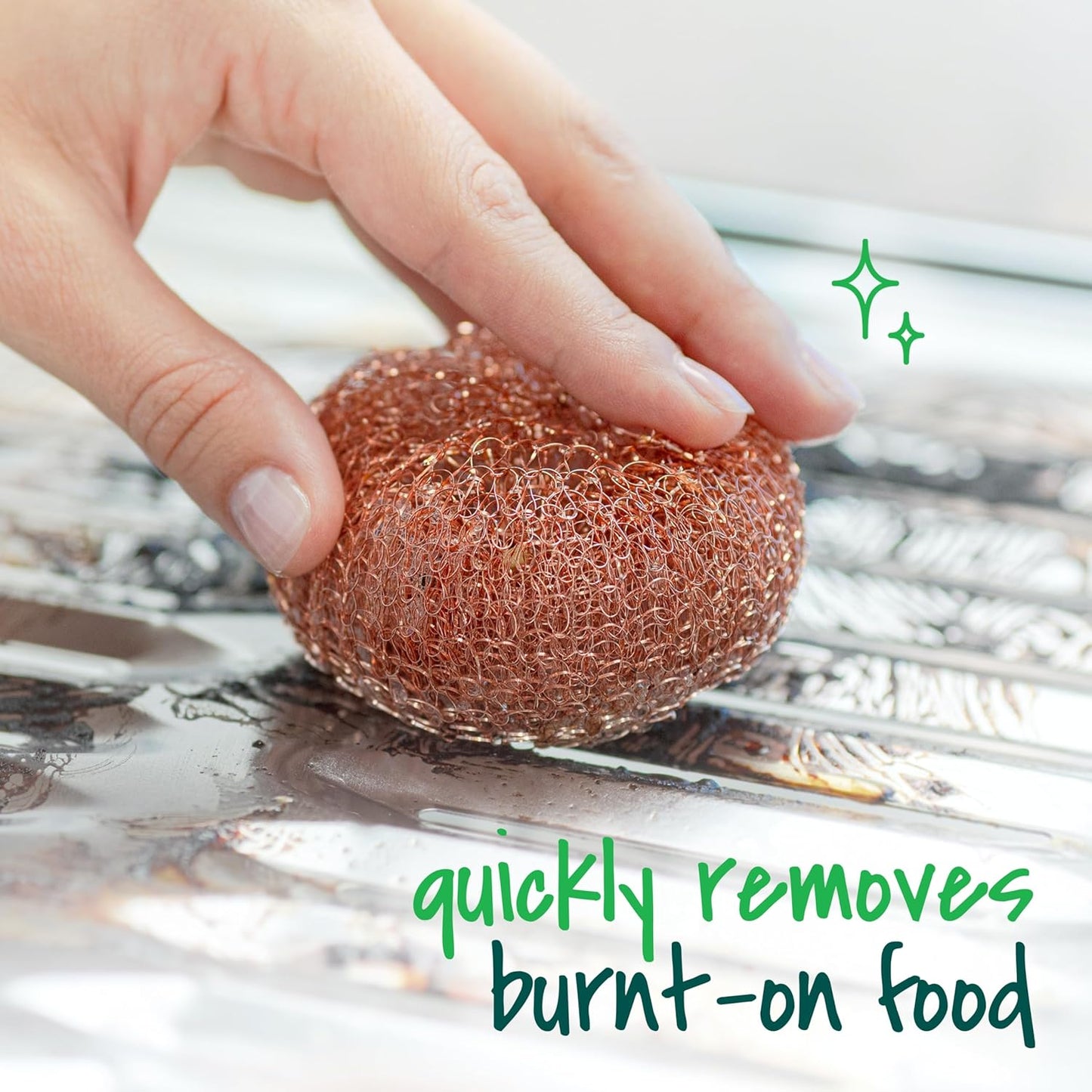 Scotch-Brite Stainless Steel Scrubbers, Scouring Pads for Cleaning Tough Baked-On Messes, Metal Scrubbers for Cleaning Dishes, 3 Scrub Pads