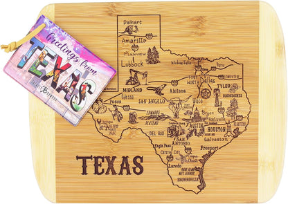Totally Bamboo A Slice of Life New Jersey State Serving and Cutting Board, 11" x 8.75" - Colors B