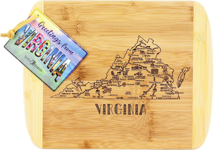 Totally Bamboo A Slice of Life New Jersey State Serving and Cutting Board, 11" x 8.75" - Colors A