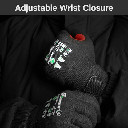 Schwer ProGuard High Level Cut Resistant Work Gloves PR3326 for Extreme Protection，ANSI A9 Cut Gloves with Reinforced Thumb, Non Slip, Breathable, Durable, Touch-screen, Black 1 Pair（XL）