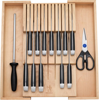 HENCKELS Statement Razor-Sharp 15-Piece White Handle Knife Set with Block, German Engineered Knife Informed by over 100 Years of Mastery