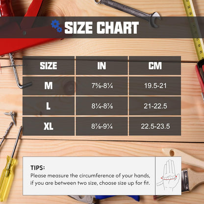 HANDLANDY Work Gloves for Men & Women, Utility Mechanic Working Gloves Touch Screen, Flexible Gardening Gloves for Yard