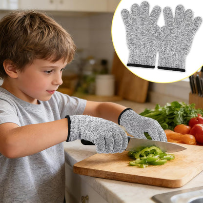 Cut Resistant Gloves, Level 5, Non-Slip Grip, Machine Washable, for Kitchen, Oyster Shucking, Woodworking
