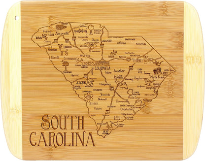 Totally Bamboo A Slice of Life New Jersey State Serving and Cutting Board, 11" x 8.75" - Colors A