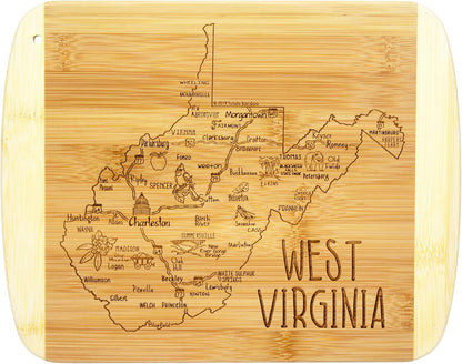 Totally Bamboo A Slice of Life New Jersey State Serving and Cutting Board, 11" x 8.75" - Colors A