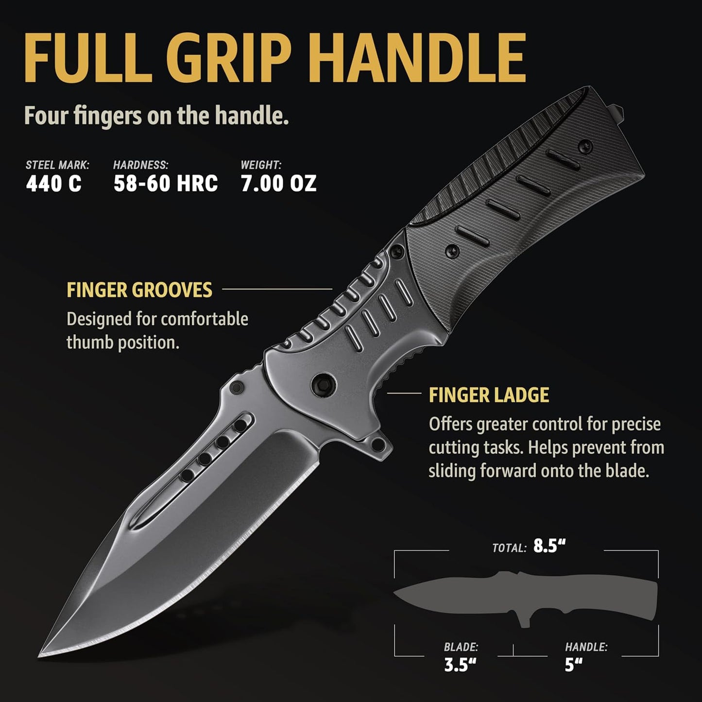 Pocket Knife for Men with Wood Handle & Glass Breaker & Pocket Clip - 3.66" Sharp Blade - Cheese Knives - Folding Knife for Men Women Hunting Camping Military Tactical Survival Hiking Work EDC 0207