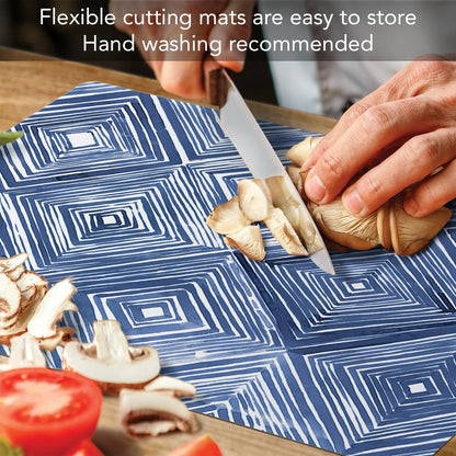 Cut N' Funnel Farmhouse Fall Designer Flexible Cutting Board Mat 15" x 11.5" Made in the USA Decorative Flexible Easy to Clean