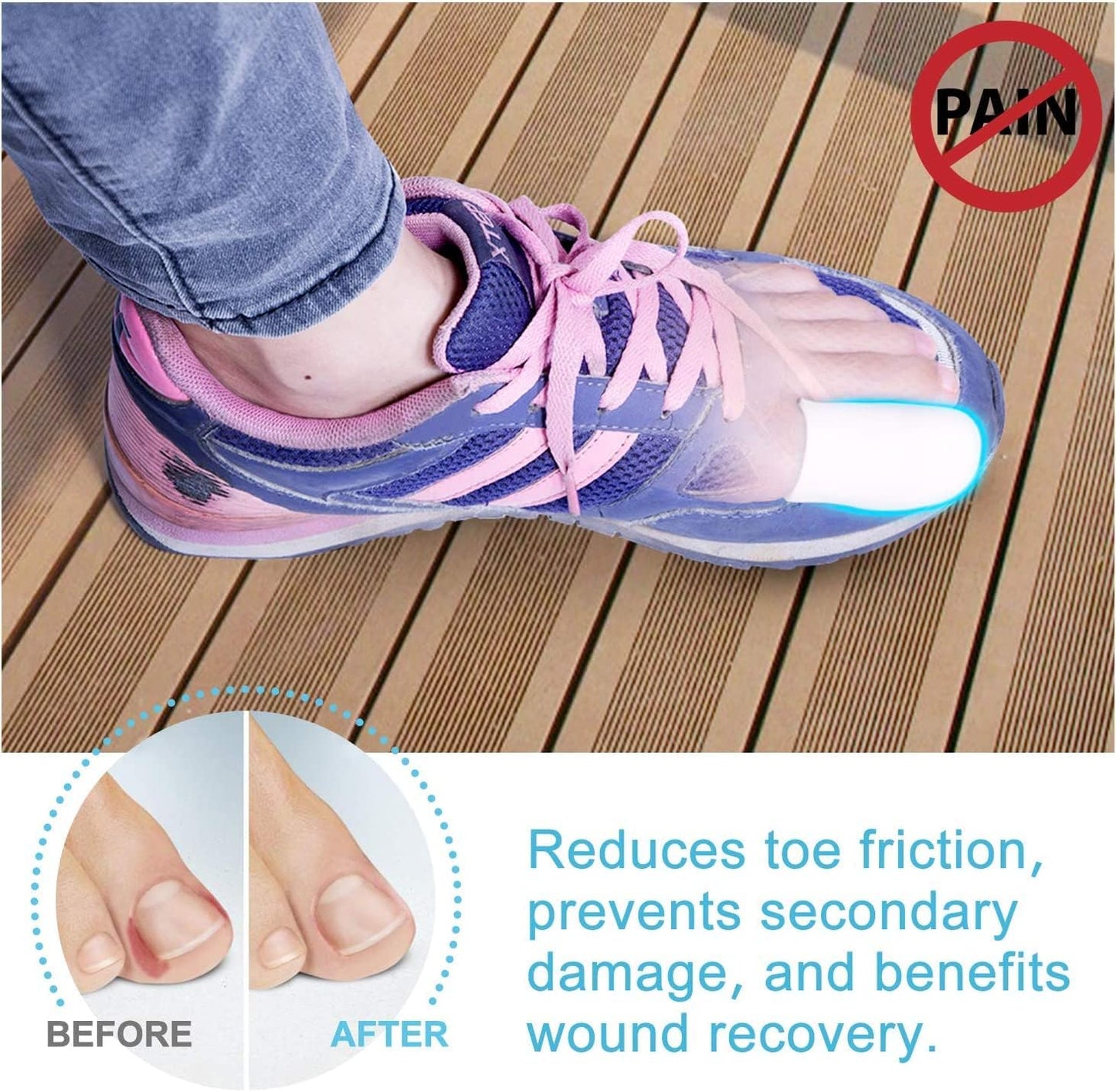 Bukihome Silicone Toe Protectors - 12 Pack Gel Toe Sleeves Toe Protectors - Toe Caps with Aloe Vera Essential Oils - Toe Cushions for Pain Relief, Toe Protection for Corns, Calluses (8L + 4S)