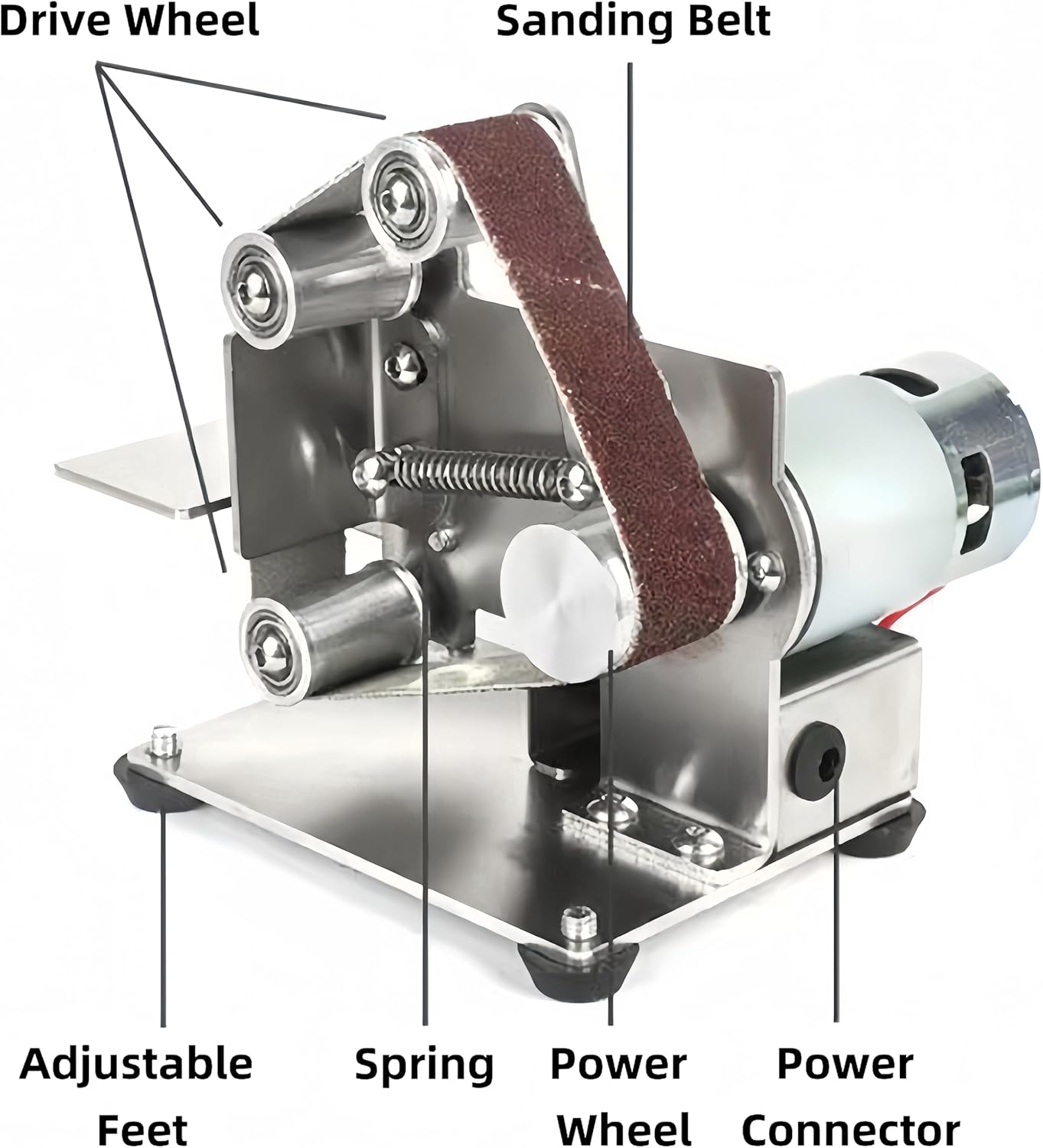 Electric Jewelry Making Belt Sander Tool, 4000-9000RPM Ring Making Knife Sharpener Kit, Mini Bench Grinder Polisher Machine for Woodworking Metalworking Jewelry Making