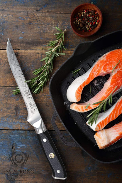 Dalstrong Shogun Series 12" Slicing & Carving Knife - Granton Edge Bundled with the Shogun Series 6" Boning Knife Gift Set- Japanese AUS-10V - BBQ Knife Bundle