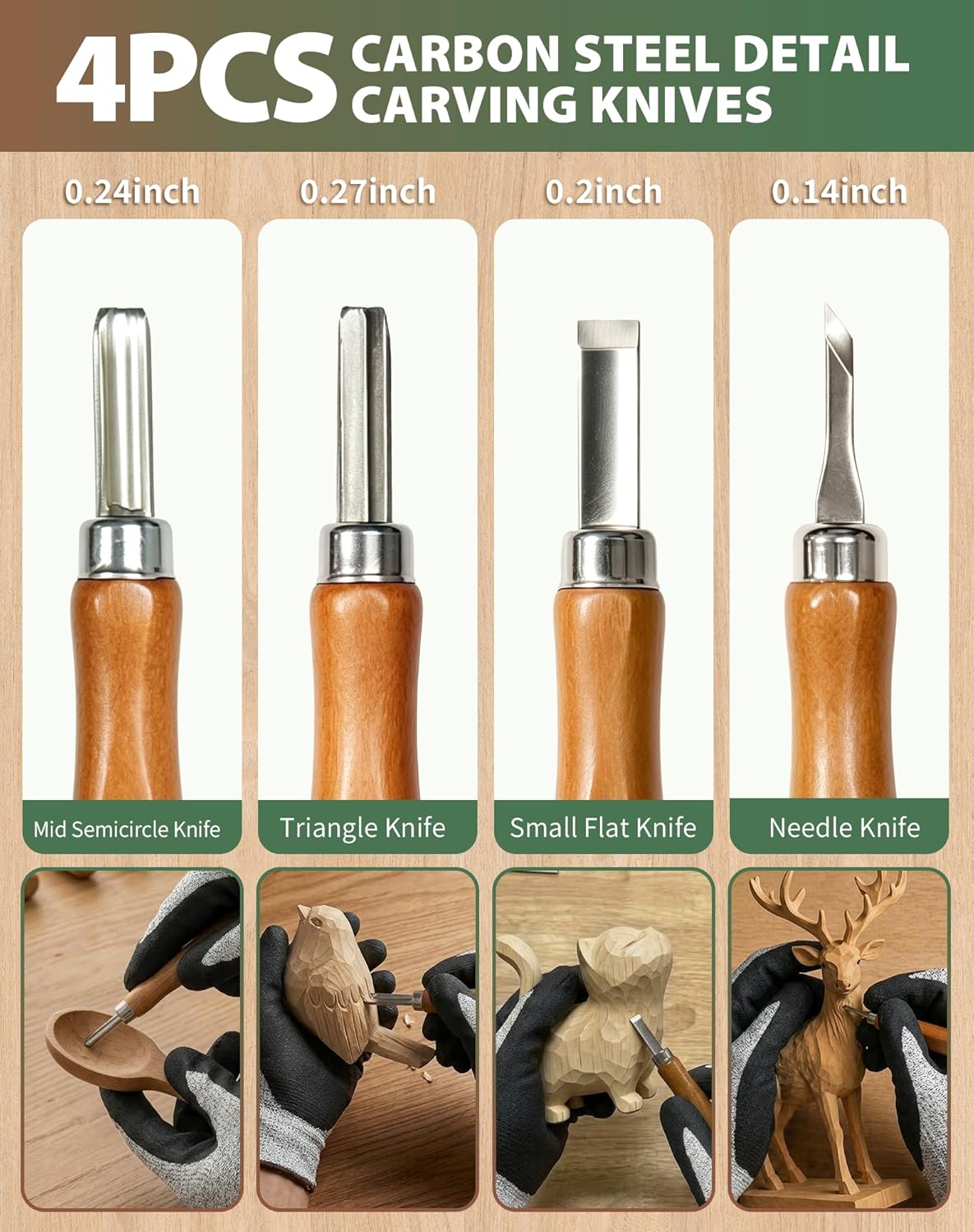 T98 28Pcs Wood Carving Kit & Whittling Tools Set – Deluxe Woodworking Hobby Kit with 8 Carving Knives, 5 Basswood Blocks, 4 Templates, Leather Bag & Safety Gear – DIY Craft Gift for Beginners & Adults