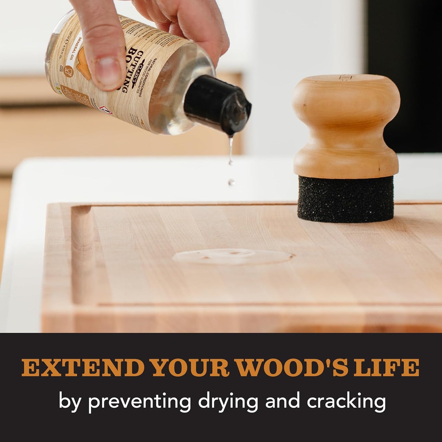 CLARK'S Cutting Board Oil - Coconut Extract Oil for Cutting Board - Made with Fractionated Coconut Oil for Kitchen Countertops, Butcher Blocks, Wooden Bowls and Utensils