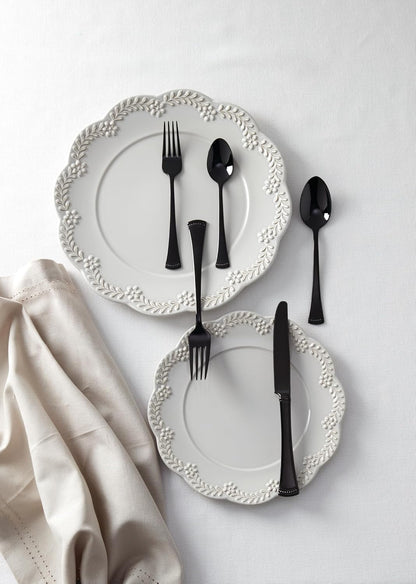 Lenox Silverware Set, Portola 12-Piece Steak Knife Flatware Set, Service For 12, Made Of 18/10 Stainless Steel, Dishwasher Safe, Home And Kitchen Utensils, Knives, Cutlery (Silver, 12 Piece)