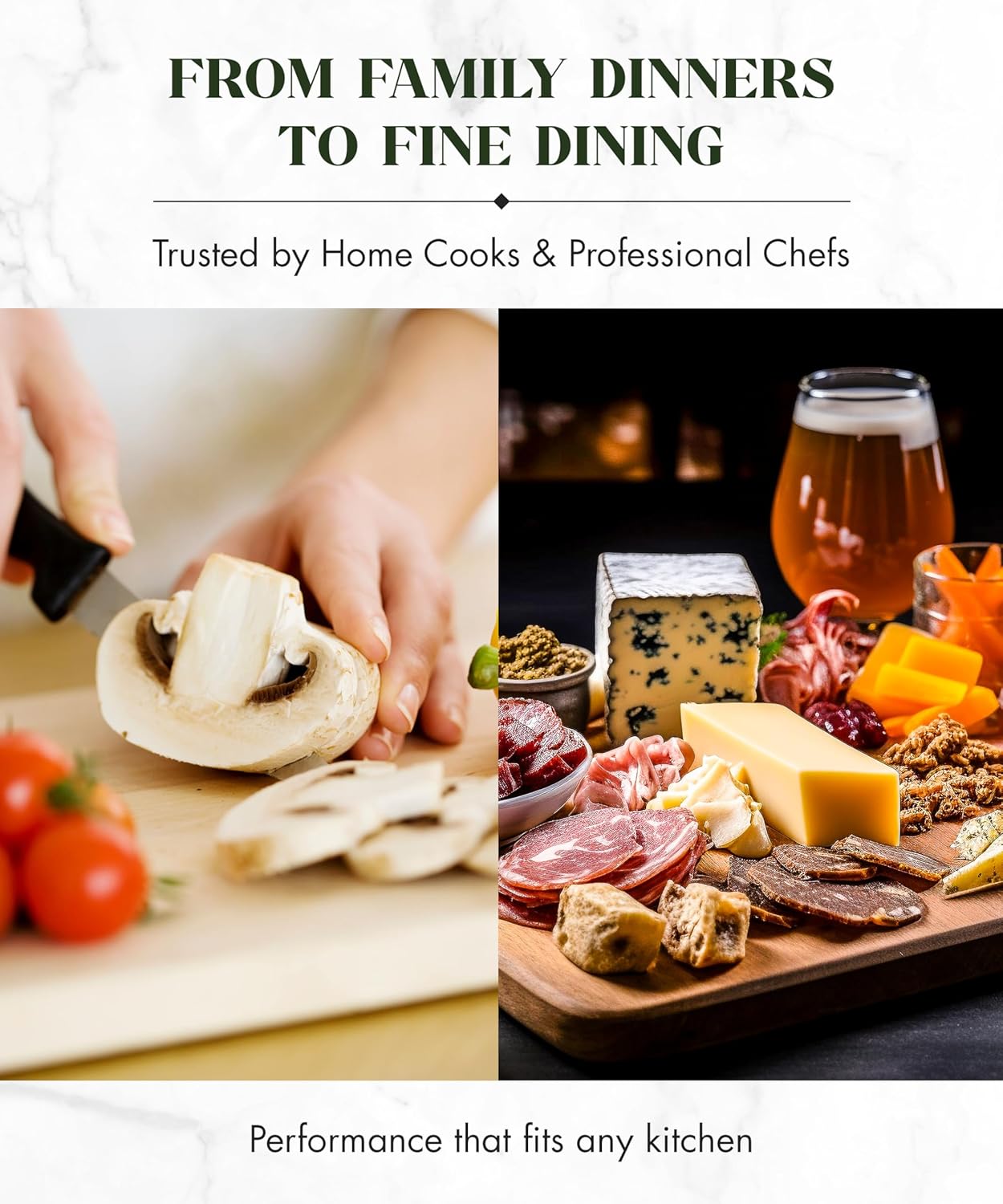 LABELL Round Canadian Maple Wooden Cutting Board with Handle, Flat Paddle Cutting Board with Handle, Multi-Purpose Charcuterie Boards with Handles for Meat, Cheese, Veggies - 7” x 10” x 0.75”