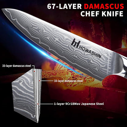 Chef Knife 5 Inch & Kitchen Knife Set Professional, German High-Carbon Stainless Steel,Razor Sharp, Ergonomic Handle,Utility Knife with Christmas Gift Box