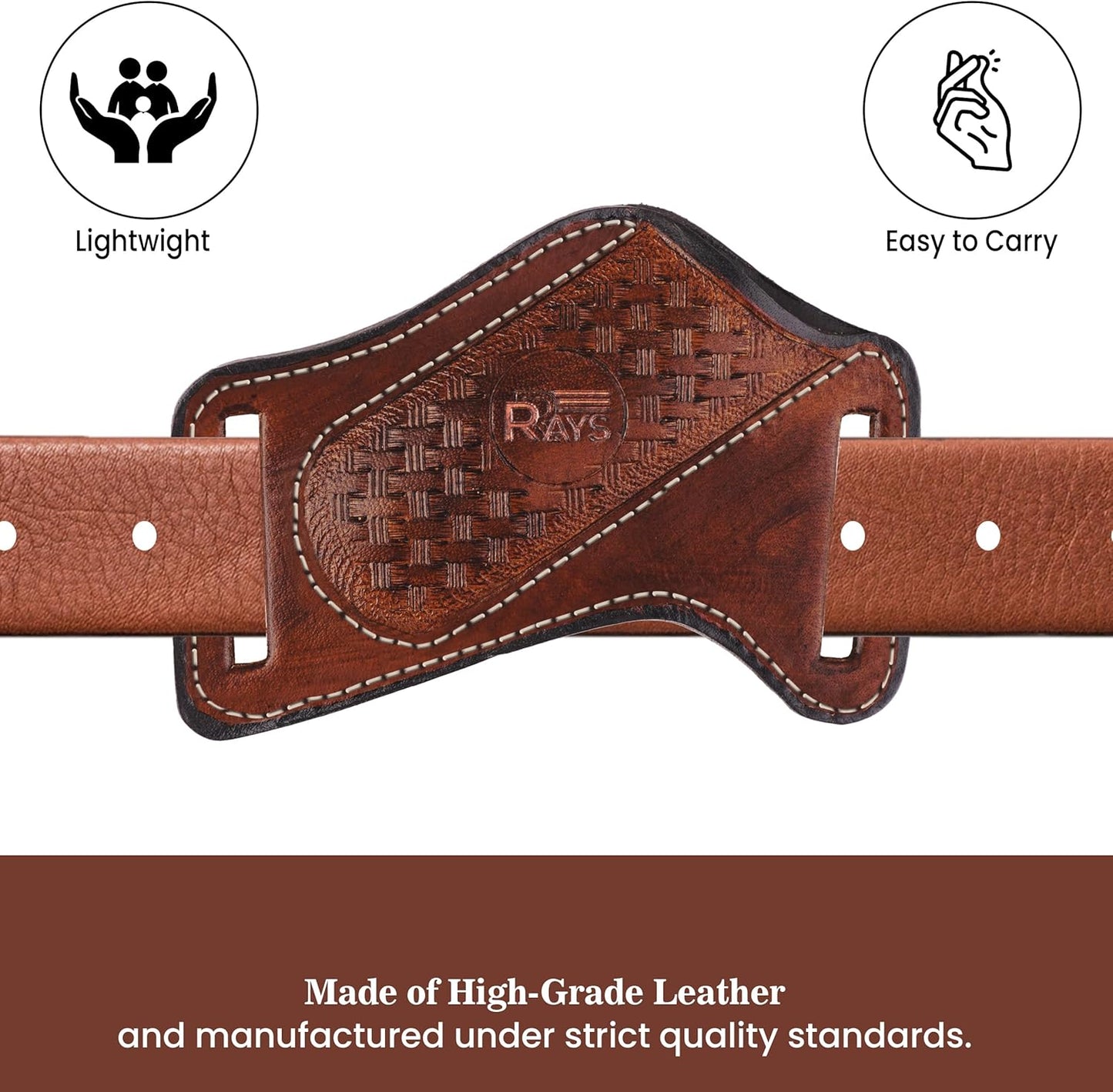 Leather Knife Sheath for Belt Pocket Folding Knife Holder Compact Draw Knifes Carrier EDC Tools Holster
