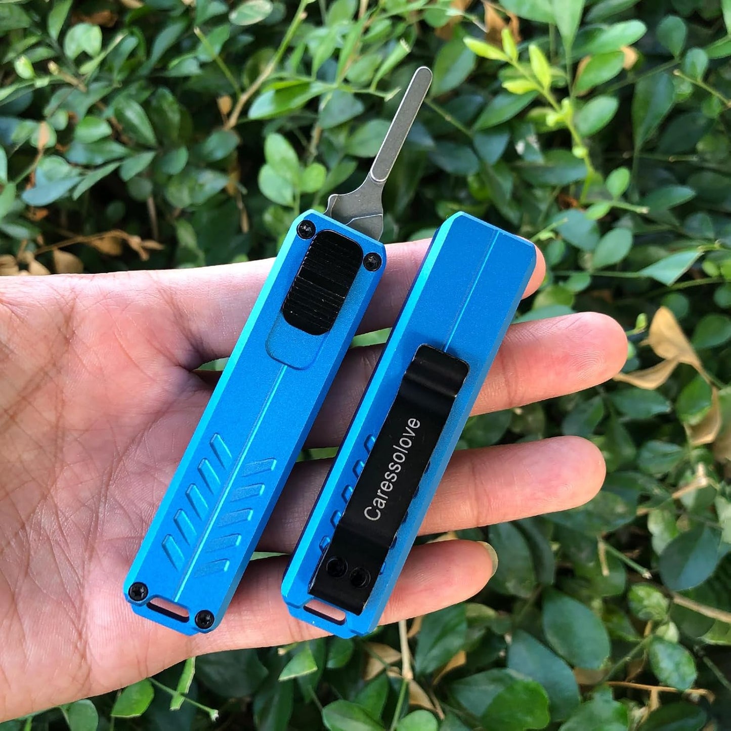 Automatic Utility Knife, Safety Auto Box Cutter Retractable, EDC Push Button Exacto Scalpel Knife, 10PCS #23 Razor Blades Pocket Knives with Clip