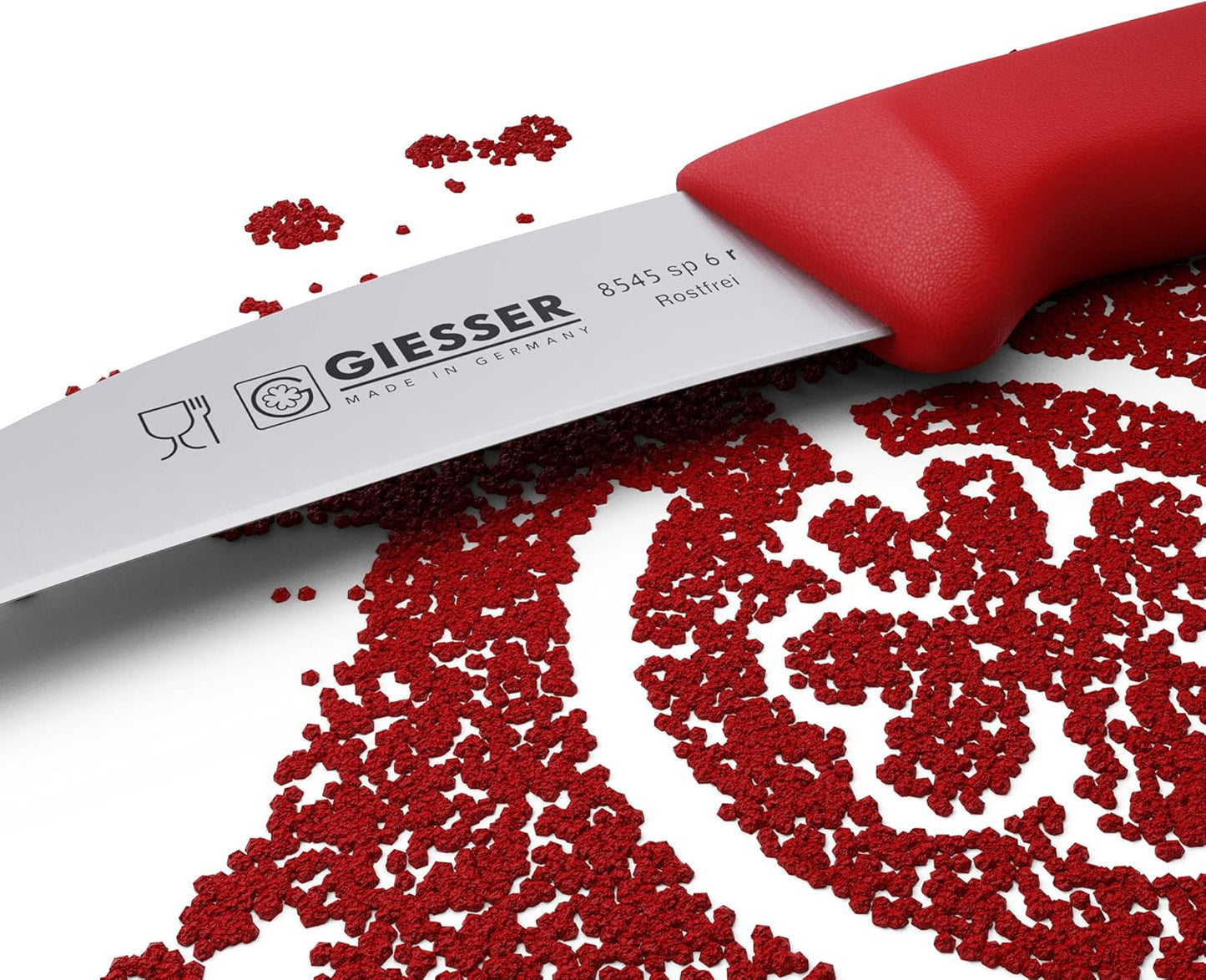 GIESSER 8545 sp 6 r Bird's beak peeling knife special red handle