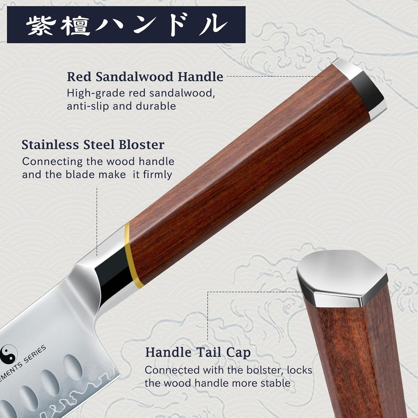 HOSHANHO Chef Knife 8 Inch, Japanese High Carbon Steel Kitchen Knife Ultra Sharp Cooking Knife, Professional Chef's Knife with Ergonomic Red Sandalawood Handle