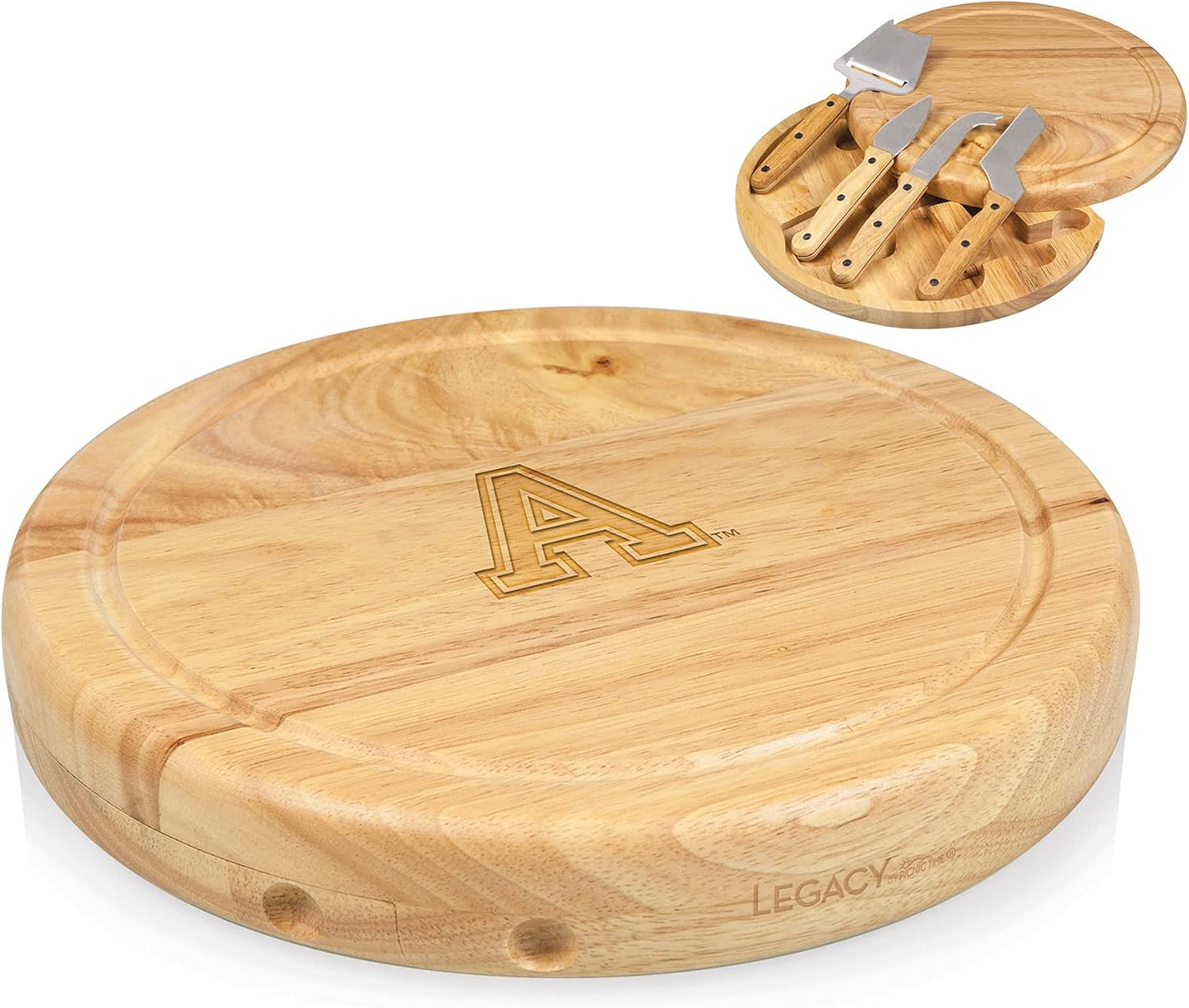 PICNIC TIME NCAA Circo Cheese Board and Knife Set - Charcuterie Board Set - Wood Cutting Board - Colors A