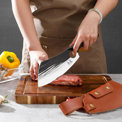 SHANGDAO Boning Knives, 6 ″ Viking Boning Knife for Meat Cutting, High-carbon steel Chopper Knife, Forged Blade & Wood Handle, Hand Forged Full Tang Knife