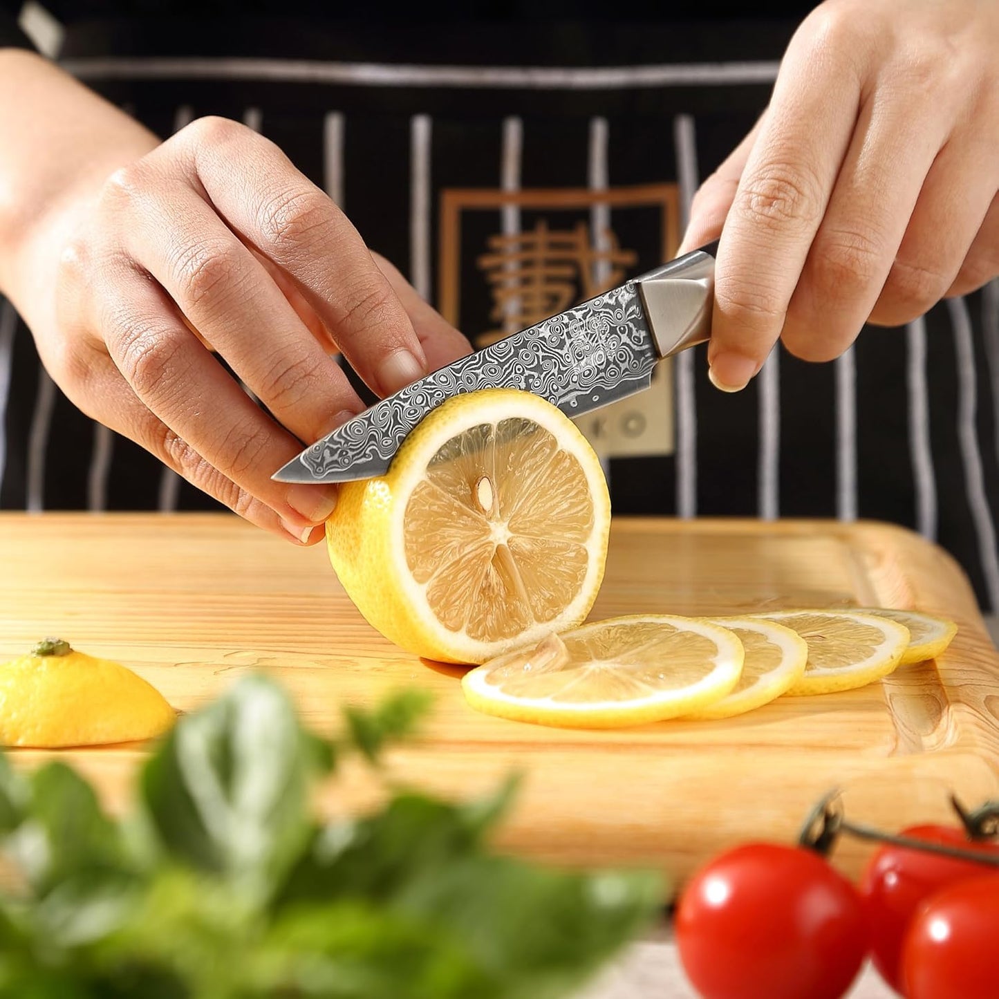 zayiko Limited Edition Copper Damascus Chef’s Knife – 8.3" Kiritsuke Blade | Damascus Steel with VG10 Core & Copper Texture | Maple Wood Handle | Professional Kitchen Knife in Gift Box