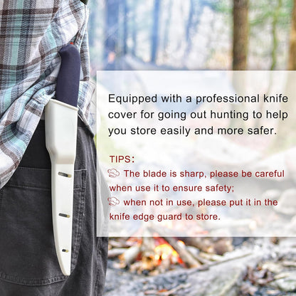 6 Inch Flexible Curved Boning Knife With Non-Slip Softgrip & Sharp Blade For Meat or Fish Deboning Filleting, For Kitchen Home Restaurant, X50CrMoV15 Stainless Steel