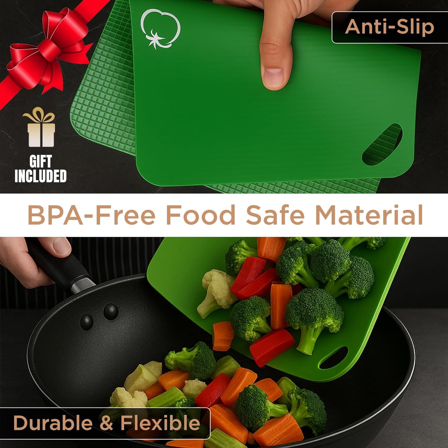 Acacia wood Cutting Board – 11 PCS set, Extra large wood cutting boards with holder, Deep Juice Grooves, Halloween Charcuterie Board, Cutting boards non toxic for kitchen, Ideal Gift for Birthday