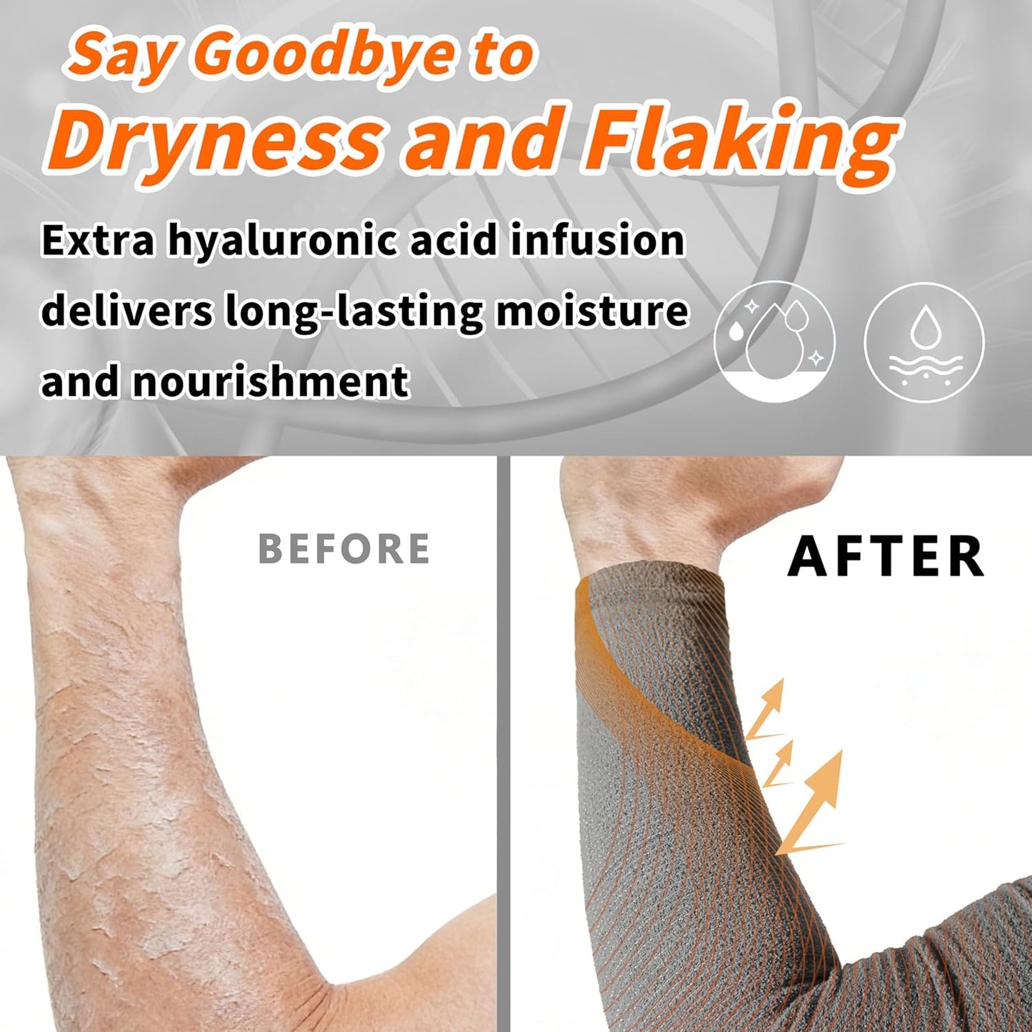 Schwer 2 Pairs 15.4in Down Yarn Knitted Arm Warmers, Summer Essential Arm Sleeves for AC Rooms, Hyaluronic Acid Infused, Moisturizing & Skin-Friendly, Light Compression Arm Protectors for Thin Skin