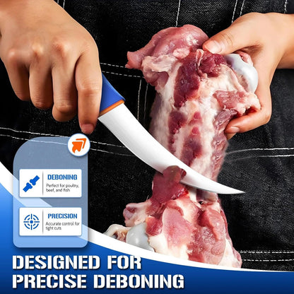 DRAGON RIOT Premium Boning Knife for Meat Cutting 6 Inch BBQ Brisket Meat Trimming Butcher Knife - Stainless Fish Fillet Turkey Carving Knife
